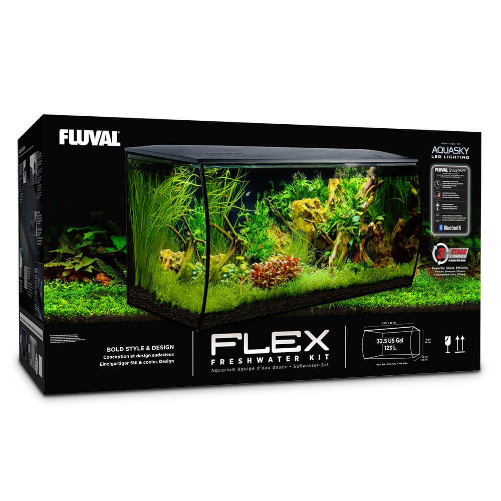 Fluval Flex Aquarium Kit, 32.5 US Gal (123 L), Black - IN-STORE PICKUP ONLY