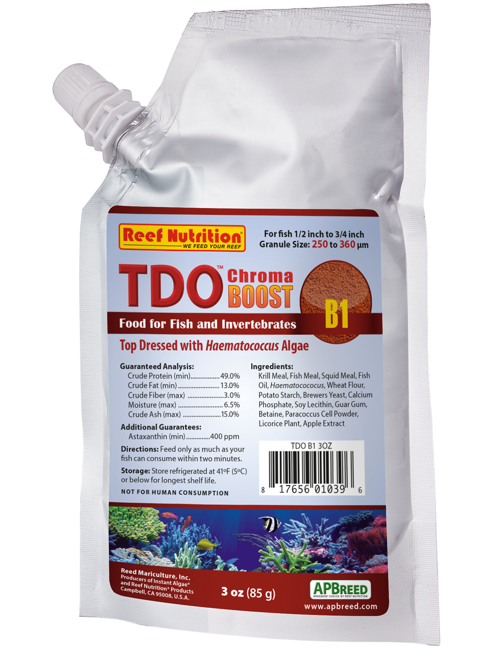 Reef Nutrition TDO Chroma Boost Food